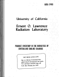 Cover page: PRODUCT INVENTORY IN THE RADIOLYSIS OF CRYSTALLINE CHOLINE CHLORIDE