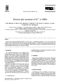 Cover page: Electron spin resonance of Er3+ in YBiPt