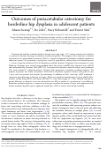 Cover page: Outcomes of periacetabular osteotomy for borderline hip dysplasia in adolescent patients