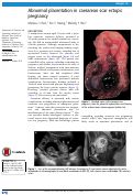 Cover page: Abnormal placentation in caesarean scar ectopic pregnancy.