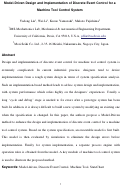 Cover page: Model-driven design and implementation of discrete event control for a machine tool control system