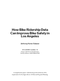 Cover page of How Bike Ridership Data Can Improve Bike Safety in Los Angeles