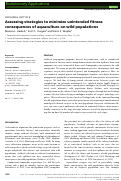 Cover page: Assessing strategies to minimize unintended fitness consequences of aquaculture on wild populations