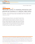 Cover page: Nanoscale control of competing interactions and geometrical frustration in a dipolar trident lattice