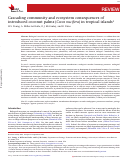 Cover page: Cascading community and ecosystem consequences of introduced coconut palms (Cocos nucifera) in tropical islands1