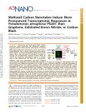 Cover page: Multiwall Carbon Nanotubes Induce More Pronounced Transcriptomic Responses in Pseudomonas aeruginosa PG201 than Graphene, Exfoliated Boron Nitride, or Carbon Black