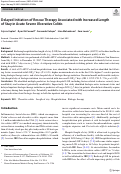 Cover page: Delayed Initiation of Rescue Therapy Associated with Increased Length of Stay in Acute Severe Ulcerative Colitis.