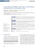 Cover page: A Case Series of DuraMatrix-Onlay® Plus in Cranial Surgery Is Associated With a Low Complication Profile.
