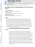 Cover page: Is the Divide a Chasm?: Bridging Affective Science with Clinical Practice