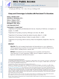 Cover page: Sleep and chronotype in adults with persistent tic disorders