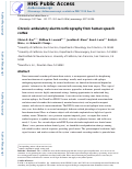Cover page: Chronic ambulatory electrocorticography from human speech cortex