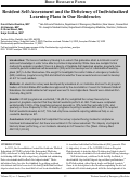 Cover page: Resident Self-Assessment and the Deficiency of Individualized Learning Plans in Our Residencies