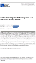 Cover page: Contract Grading and the Development of an Efficacious Writerly Habitus