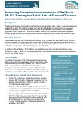Cover page of Assessing Statewide Implementation of California SB 793 Banning the Retail Sale of Flavored Tobacco