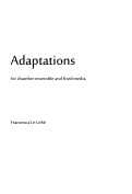 Cover page: Adaptations