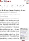 Cover page: Consumption of Fermented Foods Is Associated with Systematic Differences in the Gut Microbiome and Metabolome