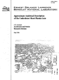 Cover page: Approximate Analytical Description of the Underdense Short Plasma Lens