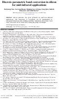 Cover page: Discrete parametric band conversion in silicon for mid-infrared applications