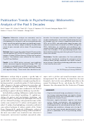 Cover page: Publication Trends in Psychotherapy: Bibliometric Analysis of the Past 5 Decades