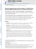 Cover page: Molecular epidemiology and characterization of multiple drug-resistant (MDR) clinical isolates of Acinetobacter baumannii