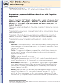 Cover page: Depressive Symptoms in Chinese-American Subjects with Cognitive Impairment