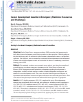 Cover page: Career Development Awards in Emergency Medicine: Resources and Challenges