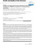 Cover page: Validation of an abbreviated Treatment Satisfaction Questionnaire for Medication (TSQM-9) among patients on antihypertensive medications