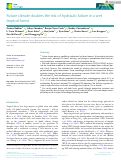 Cover page: Future climate doubles the risk of hydraulic failure in a wet tropical forest