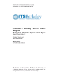 Cover page: California’s Freeway Service Patrol Program Management: Information System Annual Report Fiscal Year 2006-07