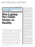 Cover page: One laptop per child: vision vs. reality