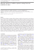 Cover page: Bayesian analysis of additive epistasis arising from new mutations in mice