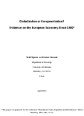 Cover page: Globalization or Europeanization?  Evidence on the European Economy Since 1980