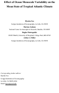 Cover page: Effect of ocean mesoscale variability on the mean state of tropical Atlantic climate