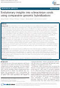 Cover page: Evolutionary insights into scleractinian corals using comparative genomic hybridizations