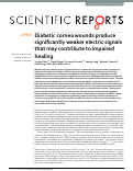 Cover page: LB825 Wound electric signals are significantly reduced in diabetic animal