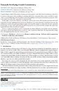 Cover page of Towards Verifying Crash Consistency