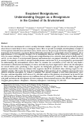 Cover page: Exoplanet Biosignatures: Understanding Oxygen as a Biosignature in the Context of Its Environment.