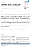 Cover page: A retrospective analysis of NIH-funded digital health research using social media platforms