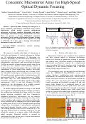 Cover page: Concentric Micromirror Array for High-Speed Optical Dynamic Focusing