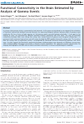 Cover page: Functional Connectivity in the Brain Estimated by Analysis of Gamma Events