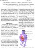 Cover page: Progress on the Focus Coil for the MICE Channel