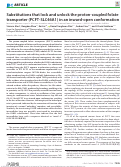 Cover page: Substitutions that lock and unlock the proton-coupled folate transporter (PCFT-SLC46A1) in an inward-open conformation