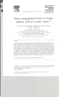 Cover page: Some Computational Issues in Cluster Analysis with No A Priori Metric
