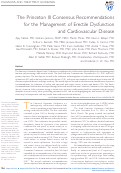 Cover page: The Princeton III Consensus Recommendations for the Management of Erectile Dysfunction and Cardiovascular Disease