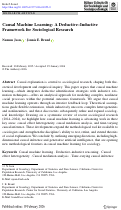 Cover page of Causal Machine Learning: A Deductive–Inductive Framework for Sociological Research