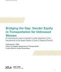 Cover page: Bridging the Gap: Gender Equity in Transportation for Unhoused Women
