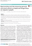 Cover page: Representing and decomposing genomic structural variants as balanced integer flows on sequence graphs