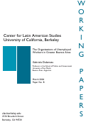 Cover page: The Organizations of Unemployed Workers in Greater Buenos Aires