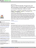 Cover page: Beyond SNP heritability: Polygenicity and discoverability of phenotypes estimated with a univariate Gaussian mixture model.