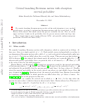 Cover page: Critical branching Brownian motion with absorption: survival probability